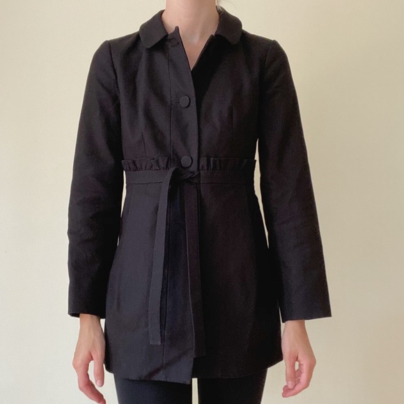 JCREW Ruffle Gamine Coat - Picture 2 of 9